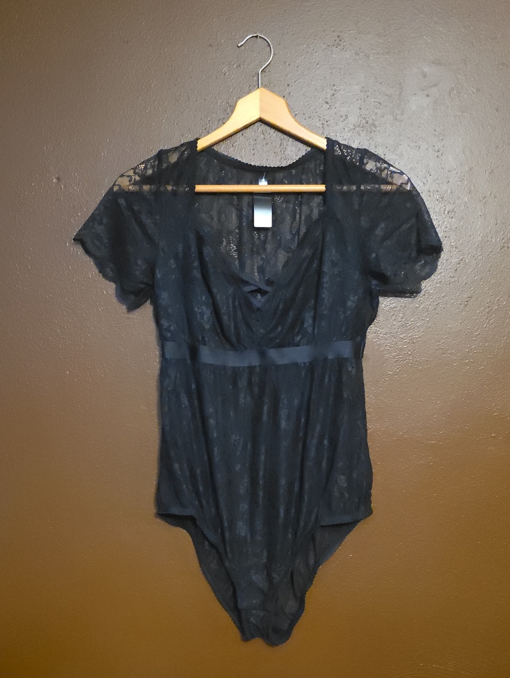 torrid Black Lace Short Sleeve Bodysuit